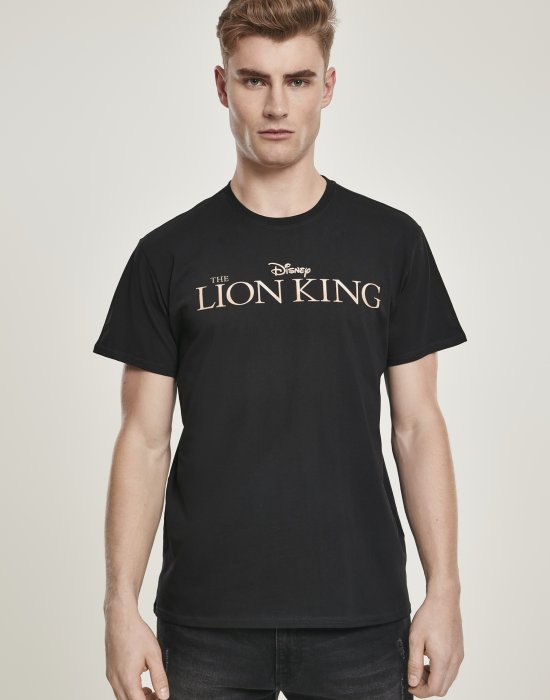 Мъжка тениска MERCHCODE Lion King Logo в черен цвят, MERCHCODE, Тениски - Complex.bg