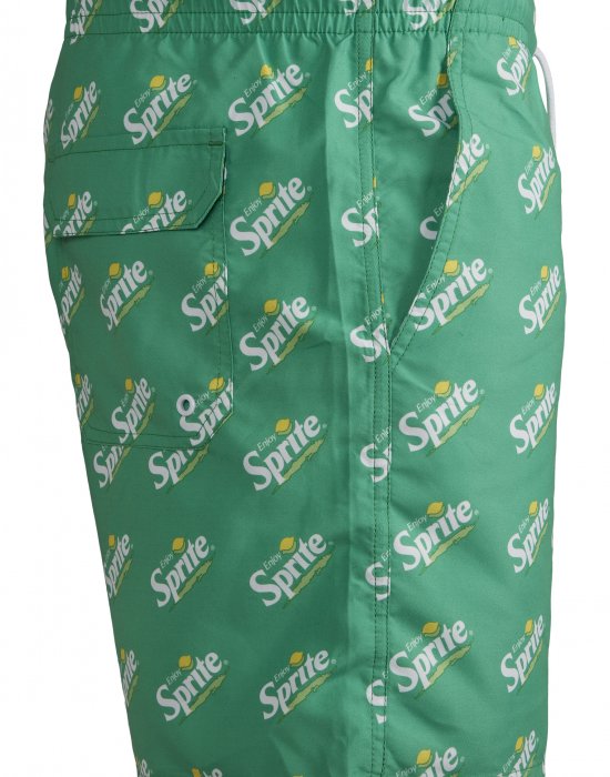 Мъжки плувни шорти MERCHCODE Sprite Logo в зелен цвят, MERCHCODE, Къси панталони - Complex.bg