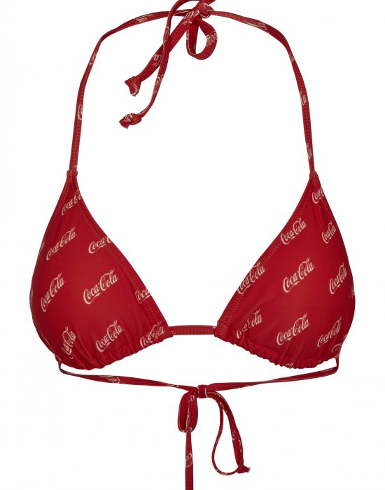 Бански костюм от две части MERCHCODE Coca Cola Logo в червен цвят, MERCHCODE, Бански - Complex.bg