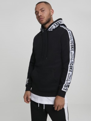 Мъжки черен суичър MERCHCODE Coke Tape