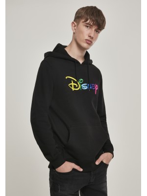 Мъжки черен суичър MERCHCODE Disney Rainbow Logo EMB