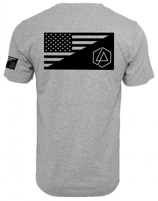 Мъжка сива тениска Merchcode Linkin Park Flag, MERCHCODE, Тениски - Complex.bg