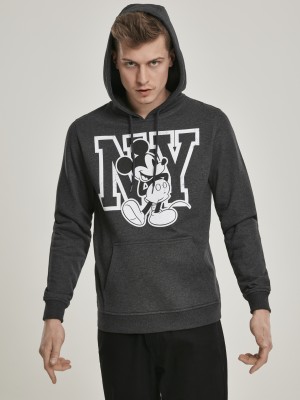 Мъжки суичър MERCHCODE Mickey NY в сив цвят