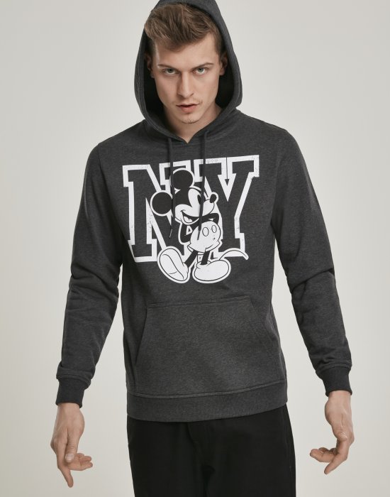 Мъжки суичър MERCHCODE Mickey NY в сив цвят, MERCHCODE, Суичъри - Complex.bg