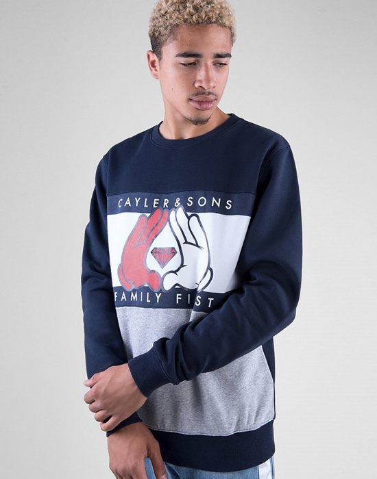 Мъжка блуза в тъмносиньо C&S WL Firstnavy/heather grey, Urban Classics, Блузи - Complex.bg