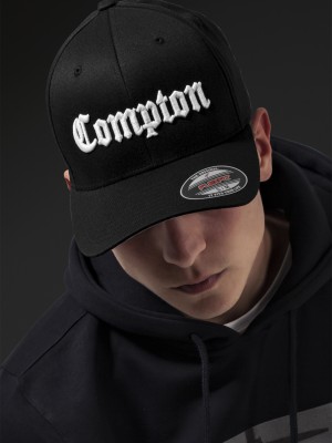 Черна шапка с козирка Flexfit Compton Черна шапка с козирка Flexfit Compton