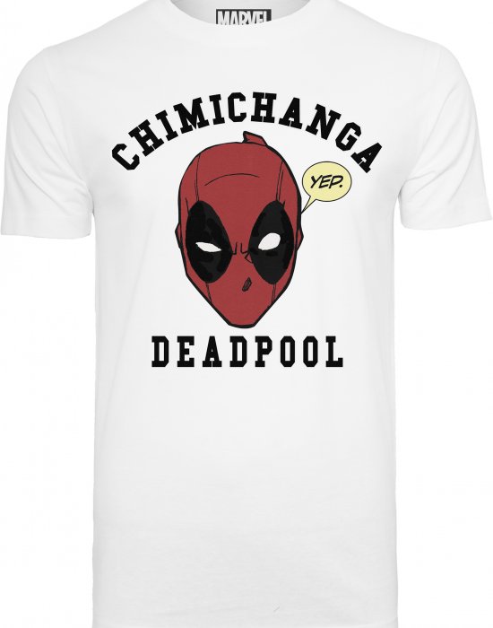 Мъжка тениска Merchcode Deadpool Chimichanga в бял цвят, MERCHCODE, Тениски - Complex.bg