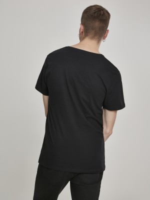 Мъжка тениска Merchcode Rolling Stones Tongue в черен цвят