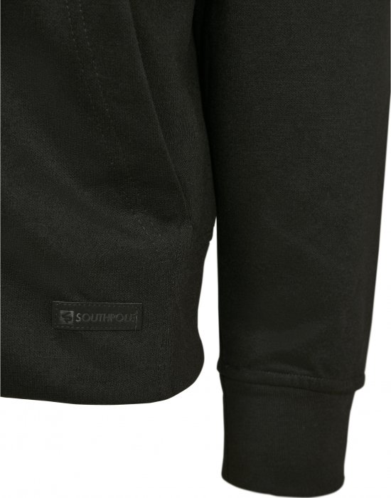 Мъжки суичър с цип SouthPole Taped Tech Fleece в черен цвят, Southpole, Суичъри с цип - Complex.bg