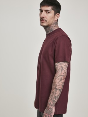 Мъжка тениска във виненочервено Urban Classics Basic Tee