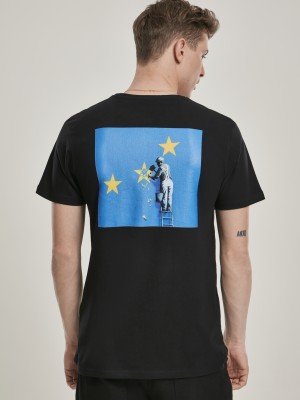 Мъжка тениска Merchcode Banksy Europe в черен цвят