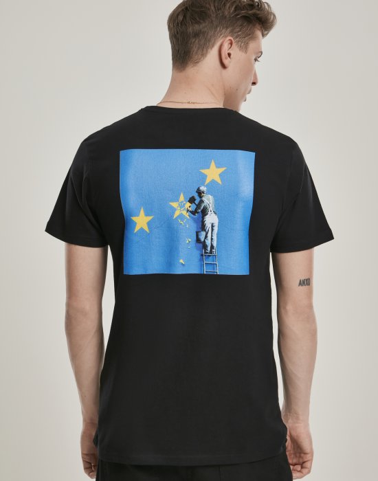 Мъжка тениска Merchcode Banksy Europe в черен цвят, MERCHCODE, Тениски - Complex.bg