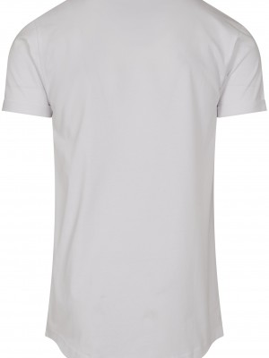 Мъжка тениска в бяло Urban Classics  Short Shaped Turn Up 