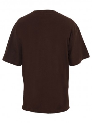 Мъжка тениска в кафяво Urban Classics Tall 