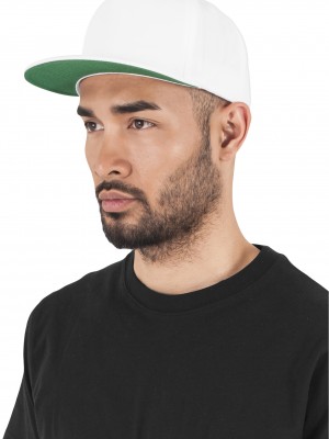 Шапка с козирка в бяло Classic 5 Panel Snapback  Шапка с козирка в бяло Classic 5 Panel Snapback