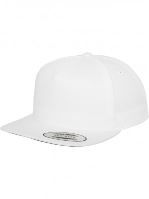 Шапка с козирка в бяло Classic 5 Panel Snapback  Шапка с козирка в бяло Classic 5 Panel Snapback