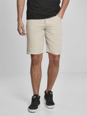 Мъжки къси панталони в бежово Urban Classics Twill 