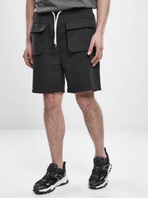 Мъжки къси панталони в черно Urban Classics Big Pocket