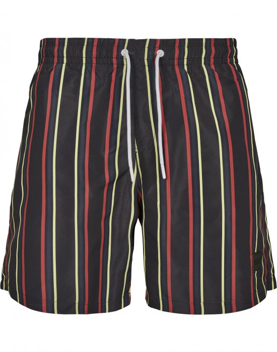 Мъжки бански в черно и бяло райе Urban Classics Stripe, Urban Classics, Къси панталони - Complex.bg