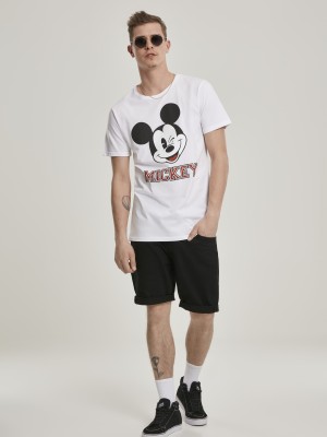 Мъжка тениска Merchcode  Mickey College в бял цвят