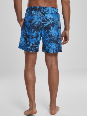 Мъжки бански в синьо с цветя Urban Classics  Pattern