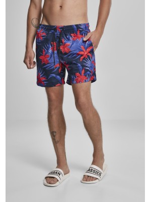  Мъжки бански в синьо и червено Urban Classics  Pattern