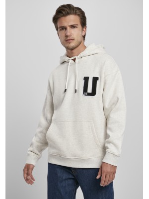 Мъжки суичър Urban Classics Frottee Patch в светлосив цвят