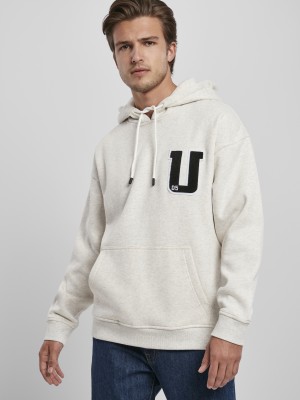 Мъжки суичър Urban Classics Frottee Patch в светлосив цвят