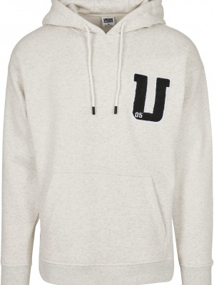 Мъжки суичър Urban Classics Frottee Patch в светлосив цвят