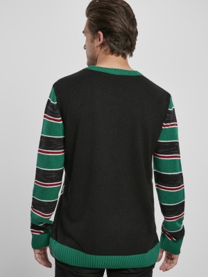 Мъжки коледен пуловер Urban Classics Savior в черен цвят