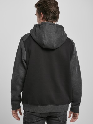 Мъжки суичър Urban Classics 2-Tone в черен и тъмносив цвят