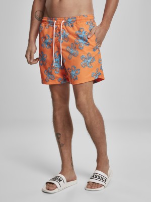 Мъжки бански в оранжево Floral