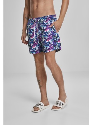 Мъжки бански в синьо и розово Urban Classics Multicolor 