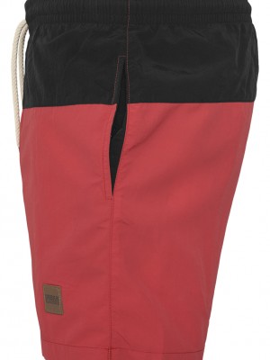 Мъжки бански в червено и черно Urban Classics Block