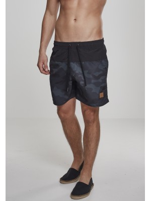 Мъжки бански в черен камуфлаж Urban Classics Block 