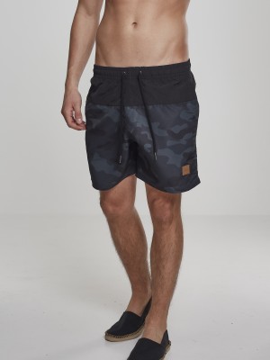 Мъжки бански в черен камуфлаж Urban Classics Block 