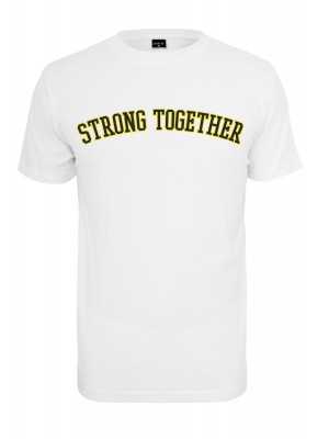 Мъжка тениска в бяло Mister Tee Strong Together 
