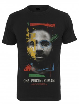 Мъжка тениска в черно Мister Tee One Origin Human 