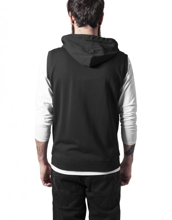 Мъжки суичър в черно Urban Classics Sleeveless Terry Zip Hoody, Urban Classics, Суичъри с цип - Complex.bg