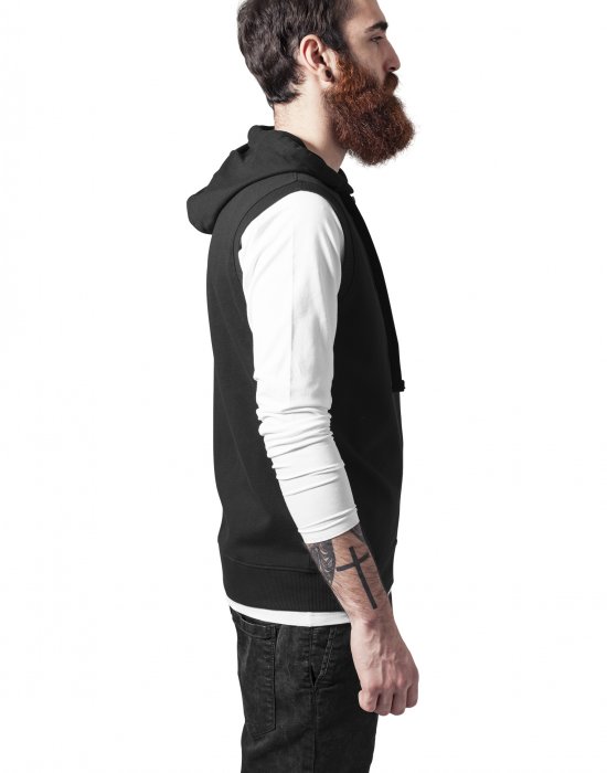 Мъжки суичър в черно Urban Classics Sleeveless Terry Zip Hoody, Urban Classics, Суичъри с цип - Complex.bg