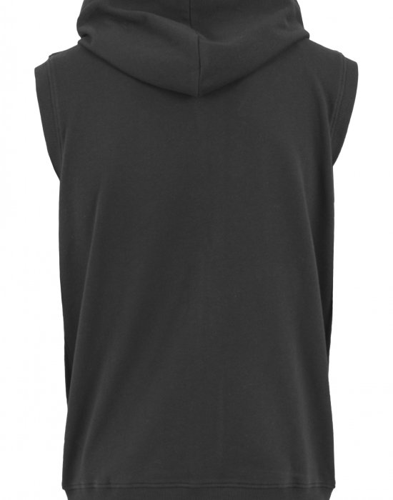 Мъжки суичър в черно Urban Classics Sleeveless Terry Zip Hoody, Urban Classics, Суичъри с цип - Complex.bg