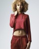 Дамски суичър в цвят бордо Urban Classics Ladies Cropped Terry Hoody, Urban Classics, Суичъри - Complex.bg