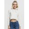 Дамски суичър в бял меланж Urban Classics Ladies Cropped Terry Hoody 