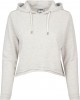 Дамски суичър в бял меланж Urban Classics Ladies Cropped Terry Hoody, Urban Classics, Суичъри - Complex.bg