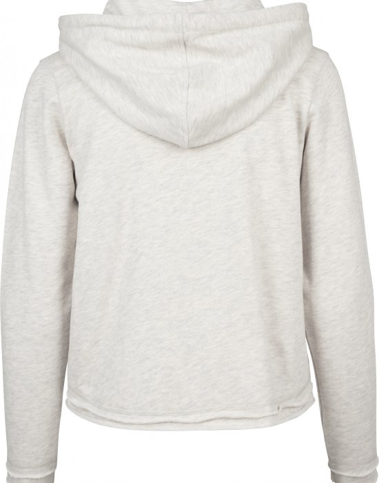 Дамски суичър в бял меланж Urban Classics Ladies Cropped Terry Hoody, Urban Classics, Суичъри - Complex.bg