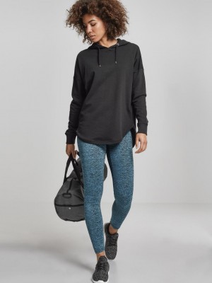 Дамски суичър в черно Urban Classics Ladies Oversized Terry Hoody 