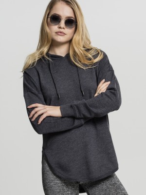 Дамски суичър в цвят графит Urban Classics Ladies Oversized Terry Hoody 