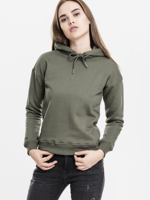 Дамски суичър в цвят маслина Urban Classics Ladies Hoody 