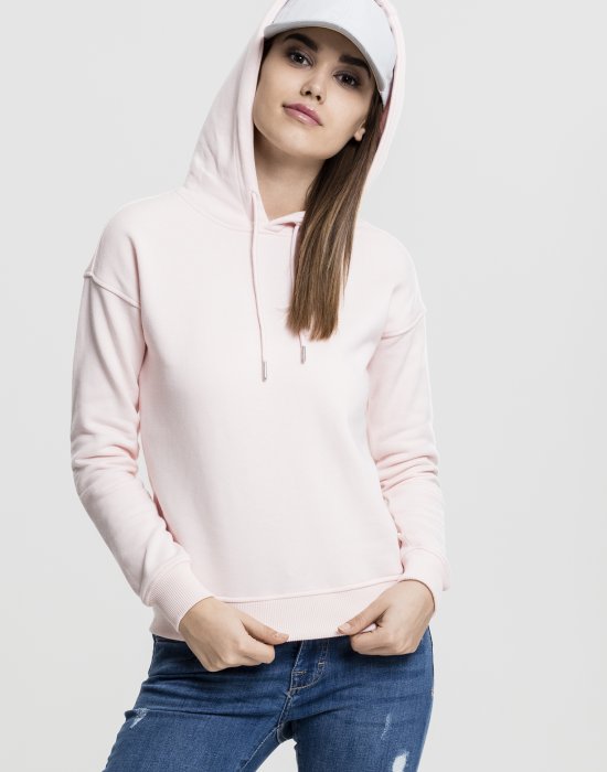 Дамски суичър в розово Urban Classics Ladies Hoody, Urban Classics, Суичъри - Complex.bg