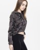 Дамски суичър в тъмносив камуфлаж Urban Classics Ladies Camo Cropped Hoody, Urban Classics, Суичъри - Complex.bg